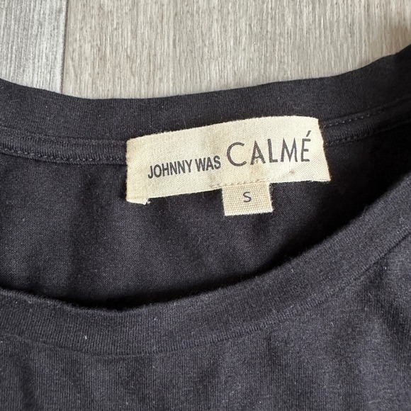 Johnny Was Calmé Bamboo Organic Cotton‎ Top Womens S Comfort Cozy Pom Pom Trim - Picture 4 of 6